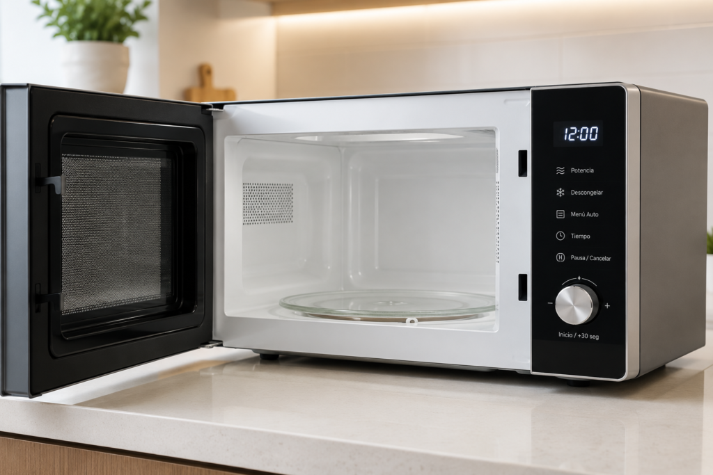 cómo limpiar un microondas por dentro